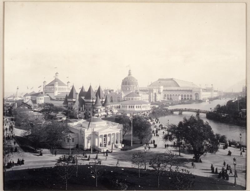 Southern View of German & American Government Buildings- World's Columbian